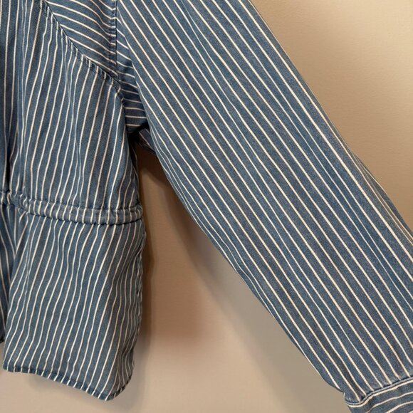 Blue & White Striped Drawstring Jacket 2X Future Collective - Picture 8 of 8